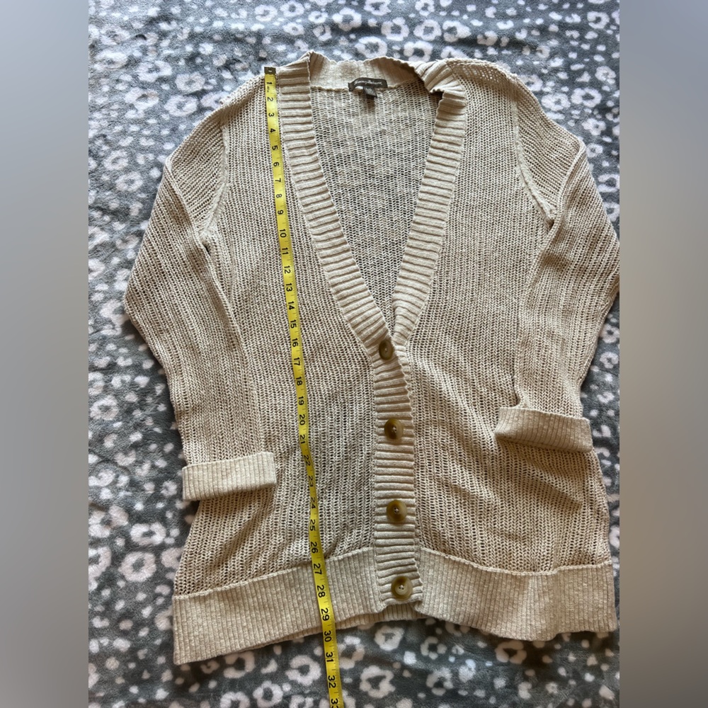 Tommy Bahama Neutral Coastal Beachy Open Knit Long Cardigan L - Picture 7 of 9
